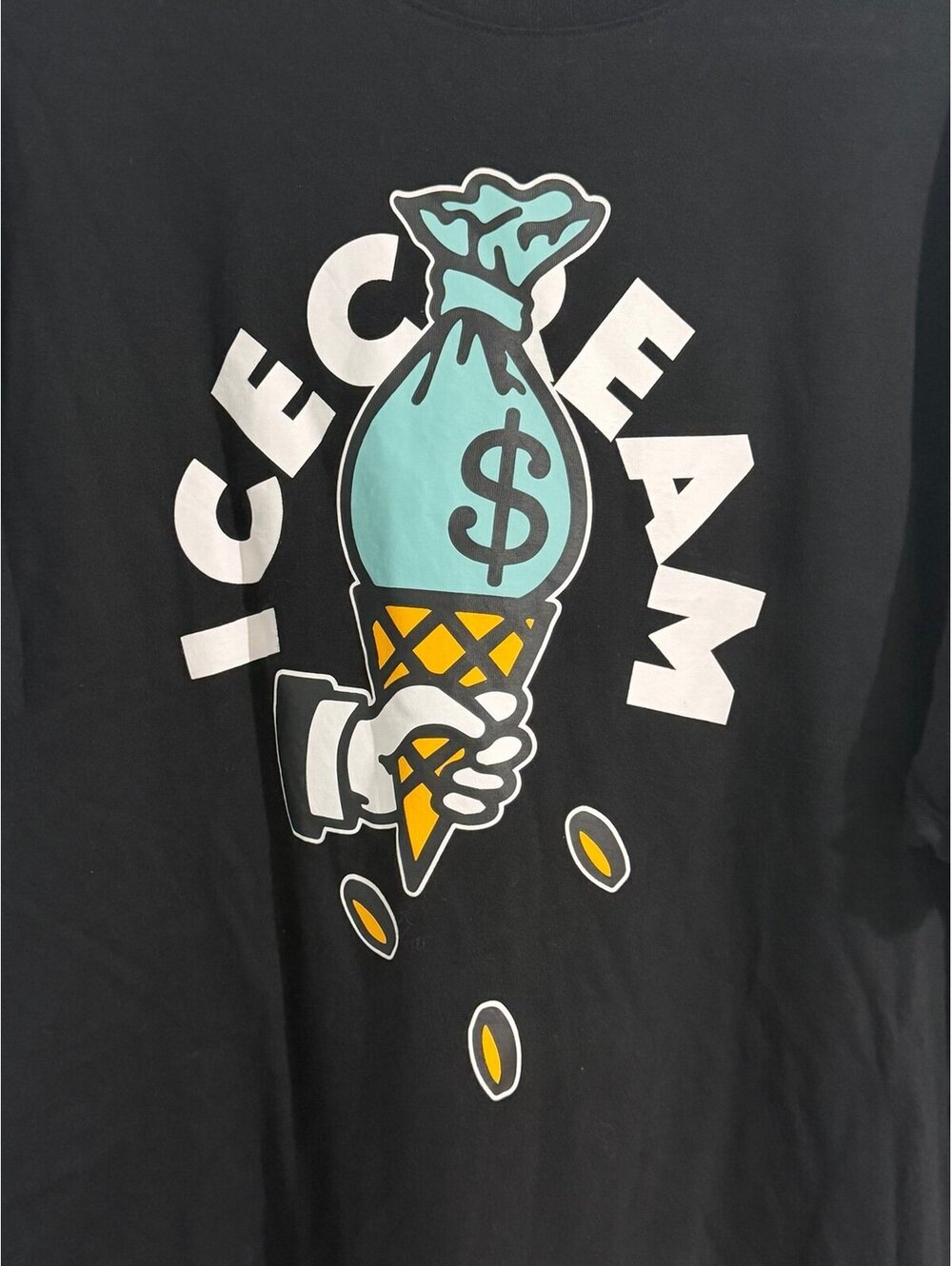 ICE CREAM Money Bag Graphic T-Shirt SIZE 2XL